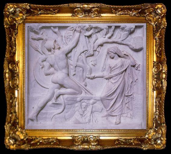 framed  Christian Daniel Rauch Jason,Aided by Medea,Carrying off the Golden Fleece, ta009-2